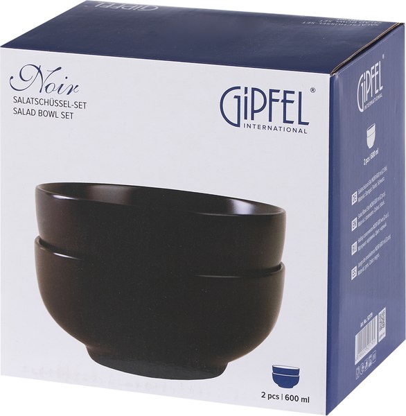 Набор салатников Gipfel Noir 52179 (2шт, черный)