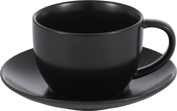 Чашка с блюдцем Gipfel Noir 52181 (черный)