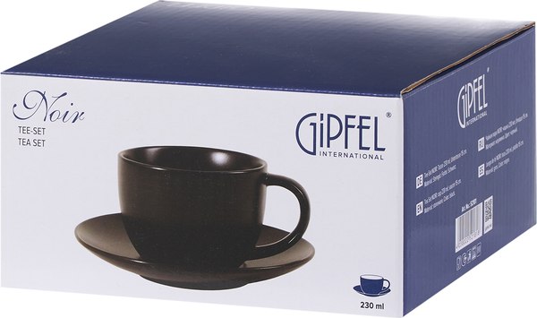 Чашка с блюдцем Gipfel Noir 52181 (черный)