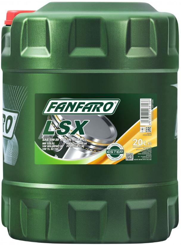 Моторное масло Fanfaro LSX 5W30 SN / 58231 (20л)