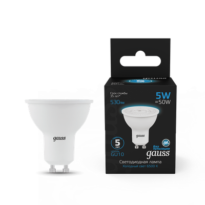 

Лампа, MR16 5W 530lm 6500K GU10 LED / 101506305