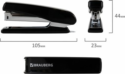 Степлер Brauberg №10 / 272754 (черный)