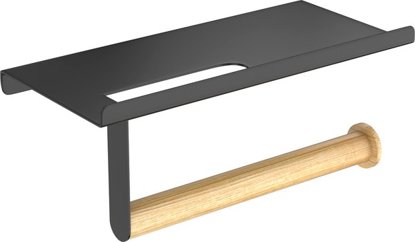 Держатель для туалетной бумаги FORA Axe FOR-AXE015BB (черный/бамбук)
