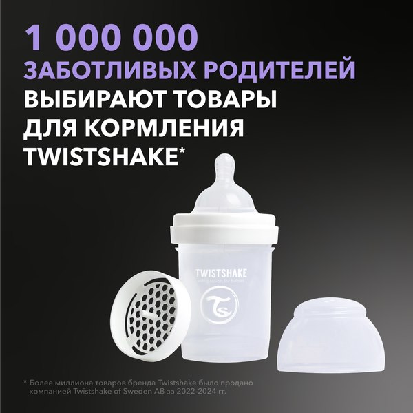 Бутылочка для кормления Twistshake Антиколиковая 79085 (125мл, белый)