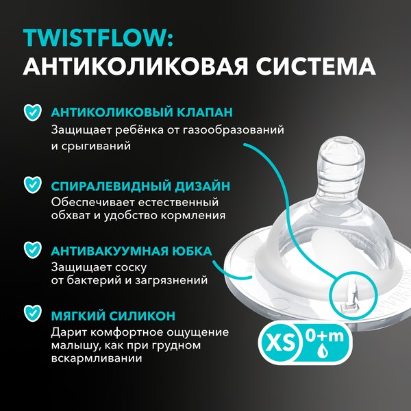 Бутылочка для кормления Twistshake Антиколиковая 79087 (125мл, пастельный синий)