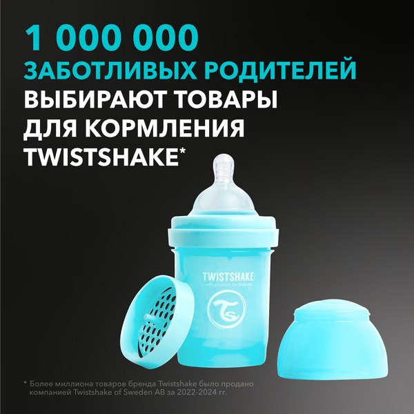Бутылочка для кормления Twistshake Антиколиковая 79087 (125мл, пастельный синий)