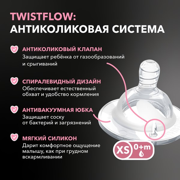 Бутылочка для кормления Twistshake Антиколиковая 79088 (125мл, пастельный серый)