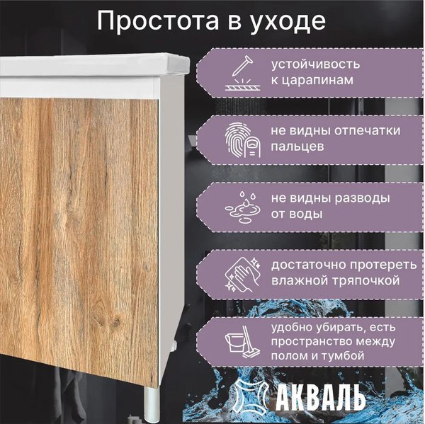 Купить Тумба под умывальник Акваль Виктория 50 / EB.50.24.00.N в Гомеле