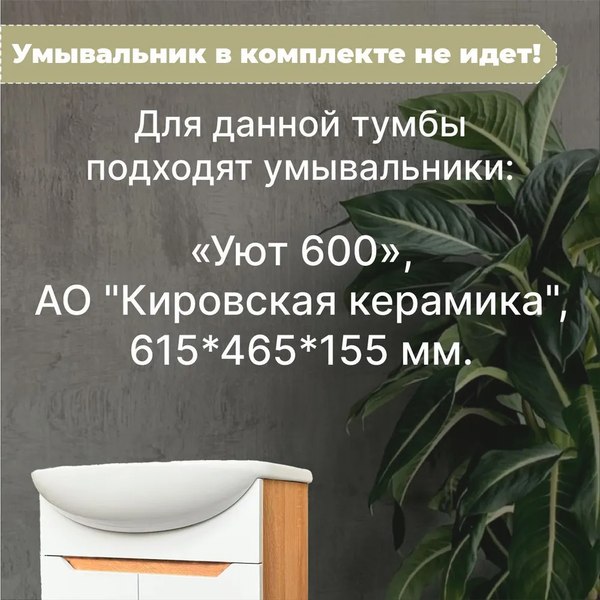 Купить Тумба под умывальник Акваль Зара 60 / EZ.60.24.10.N в Гомеле