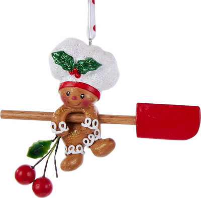 Елочная игрушка Kurt S. Adler Christmas 2024. Пряничный человечек с лопаткой / H5024_2 -