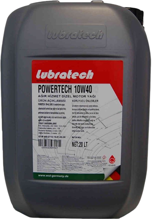 Моторное масло Lubratech Powertech 10W40 (20л)