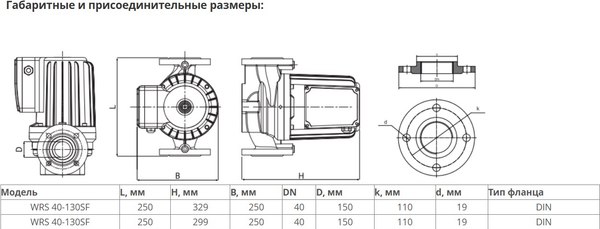 Циркуляционный насос Wellmix WRS 40-130SF 250 / 17109996