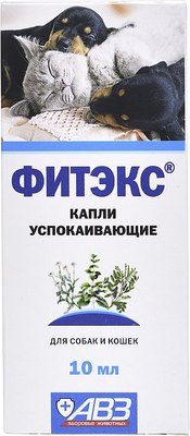 Капли успокаивающие для животных Агроветзащита Фитэкс капли для собак и кошек (10мл) - 