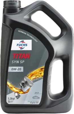 Моторное масло Fuchs Titan Syn SP 0W20 / 602209689 (5л) - 