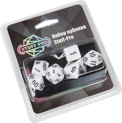 Набор кубиков для настольной игры Stuff-Pro DA0001 (белый) - 