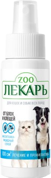 Спрей от блох Zooлекарь для кошек и собак (100мл) - 