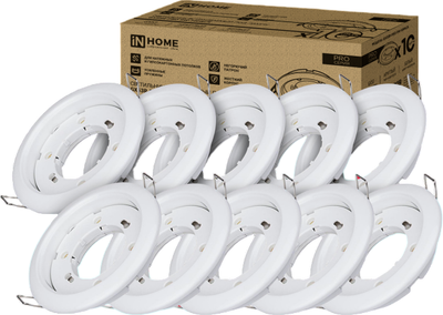 Комплект точечных светильников INhome GX53R-Pro RW-10PACK GX53 / 4690612057408 (10шт, белый) - 