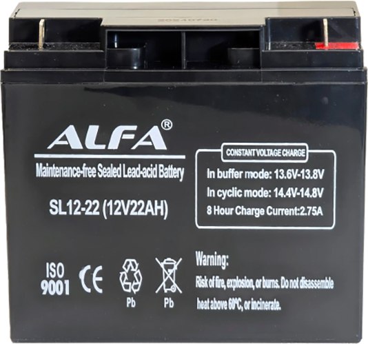 Аккумуляторная батарея ALFA battery SL12-22 (12V-22Ah)