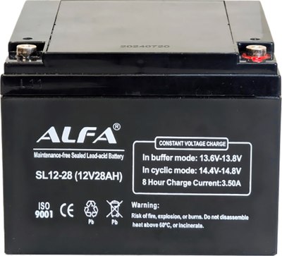 Аккумуляторная батарея ALFA battery SL12-28 (12V-28Ah) - 