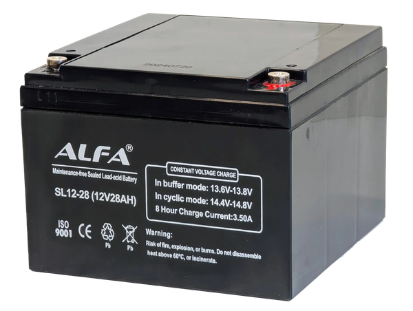 Аккумуляторная батарея ALFA battery SL12-28 (12V-28Ah)