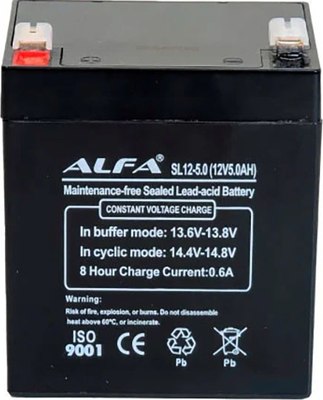 Аккумуляторная батарея ALFA battery SL12-5 (12V-5Ah) - 