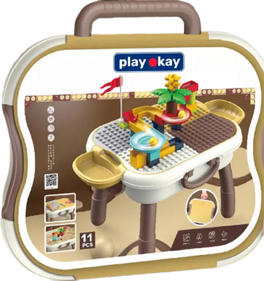 Развивающий игровой стол PlayOkay С конструктором Юный инженер / 2023054660141 (11эл) - 