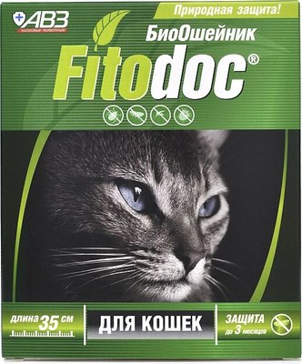 Ошейник от блох Агроветзащита Фитодок для кошек 35см - 