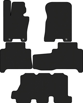Комплект ковриков для авто Alicosta 2319_1 для Kia Mohave I SUV/HM2 2019-н.в.+3 ряд (EVA соты, черный) - 