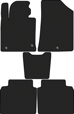 Комплект ковриков для авто Alicosta 0579_1 для Kia Optima IV Седан/JF 2016-2020 (EVA соты, черный) - 