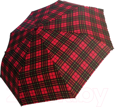 Зонт складной Ame Yoke OK 551CH-3 (красный/клетка)