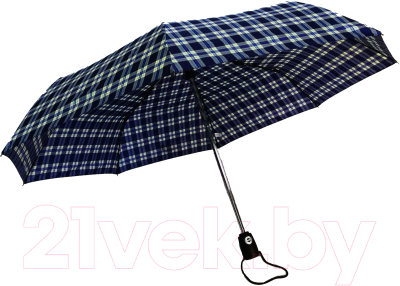 Зонт складной Ame Yoke OK 551CH-4 (синий/клетка)
