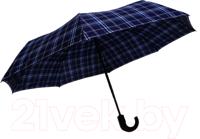 Зонт складной Ame Yoke ОК58-НВ-СН-2 (синий/клетка)
