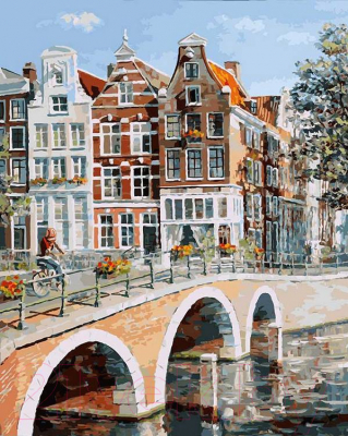Картина по номерам БЕЛОСНЕЖКА Императорский канал в Амстердаме / 117-AB