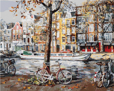 Картина по номерам БЕЛОСНЕЖКА Осенний Амстердам / 118-AB