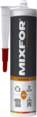 Герметик силиконовый Mixfor HiTemp +250C (280мл, красный)