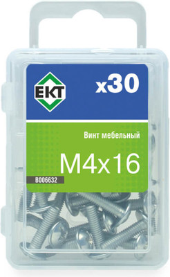 Винт ЕКТ Мебельный 4х16 / B006632 (30шт) -