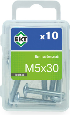 Винт ЕКТ Мебельный 5х30 / B006646 (10шт) -