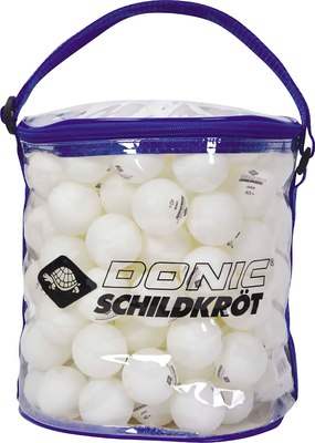 Набор мячей для настольного тенниса Donic Schildkrot Jade 40+ / 608501 (144шт, белый) - 