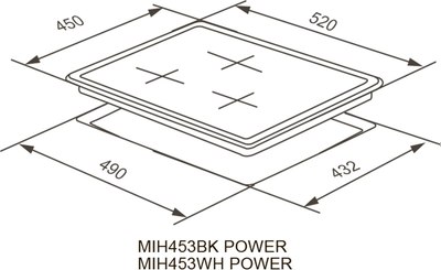 Индукционная варочная панель MEFERI MIH453WH Power