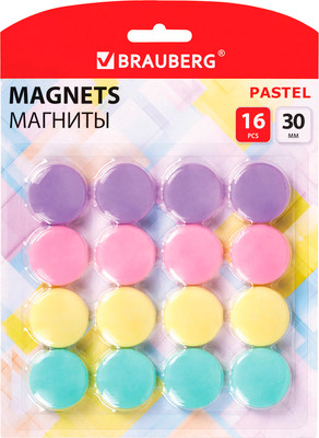 Набор магнитов Brauberg Pastel / 272519 (16шт) -
