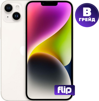 Смартфон восстановленный Apple iPhone 14 128GB Flip Грейд B (звездный свет) - 