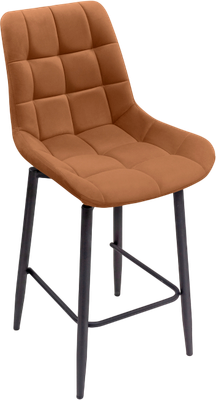 Стул барный Notta Алст К полубарный поворотный (кирпичный/черный) -