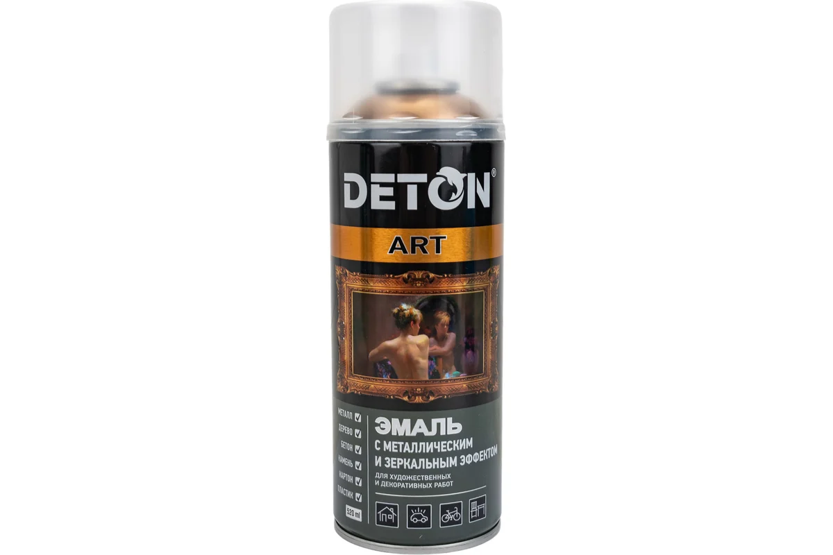 Эмаль Deton Art Металлик DTN-A07581 (520мл, бронза/хром) — фото 2