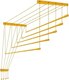 Сушилка для белья Comfort Alumin Group Потолочная Алюминиевая Gold Style 5 прутьев 1.7м (золото) - 