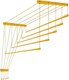 Сушилка для белья Comfort Alumin Group Потолочная Алюминиевая Gold Style 5 прутьев 2.3м - 