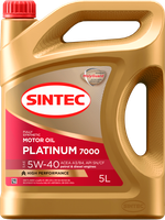 Моторное масло Sintec Platinum 7000 SAE 5W40 ACEA A3/B4 API SN-CF (5л) - 