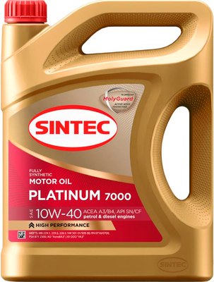 Моторное масло Sintec Platinum 7000 SAE 10W40 ACEA A3/B4 API SN-CF (5л)