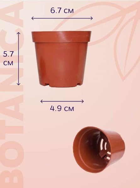 Набор горшков для рассады BOTANICA 6.7x5.7см (10шт, терракот)
