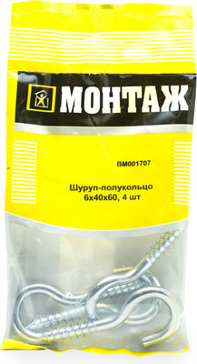Шуруп Монтаж 6х40х60 / BM001707 (4шт) -