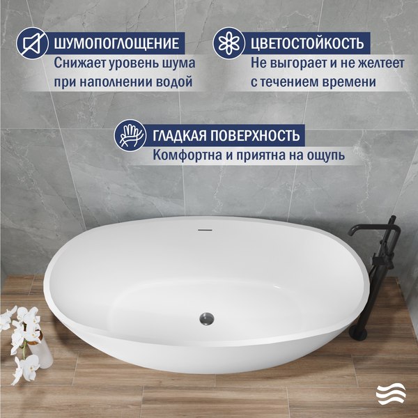 Купить Ванна акриловая Lauter Eliza 170x85 / 21660170 в Бобруйске